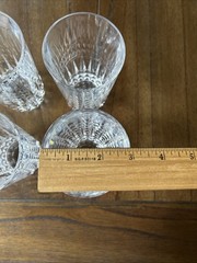 Set 4 Cristal d’Arques-Durand TUILLERIES VILLANDRY Blown Glass Highball Glasses