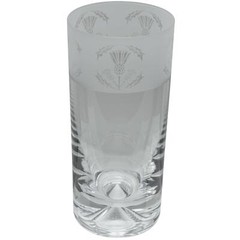 Highball Glass Decorated Scottish Thistle Sandblast Drinking Tumbler Gift Animo