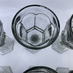 Fostoria Virginia Smokey Gray Water Goblets 7 1/4” – Set Of 6