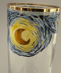 Van Gogh Starry Night Champagne Flute Toasting Glass Art Impressionists