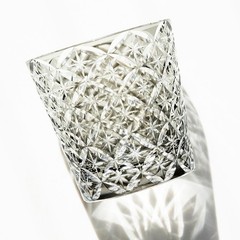 Gray Stars Crystal Whiskey Glass Edo Kiriko Hand Cut To Drinkware 12oz Gift Box