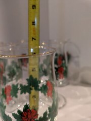 12 Libbey Christmas Holly Berry 6.5″ Gold Rimmed Water Pedastool Wine Glasses