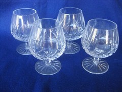 Beautiful Set of 4 Waterford Linsmore Brandy Snifters 5 1/8″ Tall