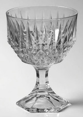 Fostoria Crystal Stratton Pattern Champagne Sherbet Glass 5 3/8″, Set of 6, VTG