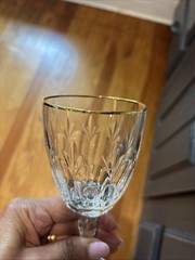 Gorham Royal Devon Gold Rim Rimmed 7” Wine Glass