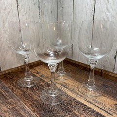 4 Vintage Javit Crystal Wine Goblets 13 oz 3.5″ bowl 7.75″ tall NOS 1984 w/Box
