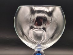 Set Of 2 Mikasa JULLIARD Tall Wine Glasses Cobalt Blue Teardrop NWOT 10″