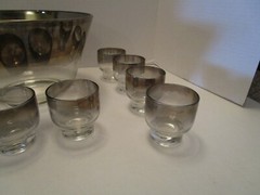 MCM Vitreon Queens Lusterware Crystal 12 Pc. Punch Set Stackable tumblers