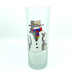 Drinking Glasses Frosted Straight Side Tom Collins Christmas Holidays Set of 4