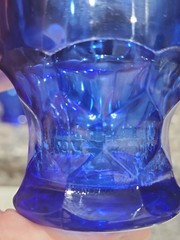 Set of 4 Viking Georgian Cobalt Blue 8 oz Tumblers Juice Glasses-4 1/8″