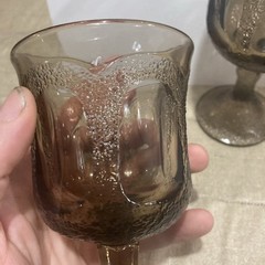 Set Of 6 Fostoria «Woodland Brown» Gray Wine Glasses Goblets Bundle Lot