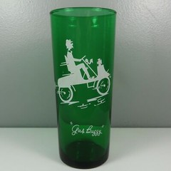 Gas Buggy Green Glass Vintage Straight Drinking Glasses