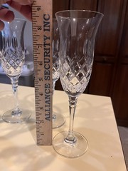 Crystal Wine Glass Wine Set 4 Stem Elegant Clear Glassware Special West Germany