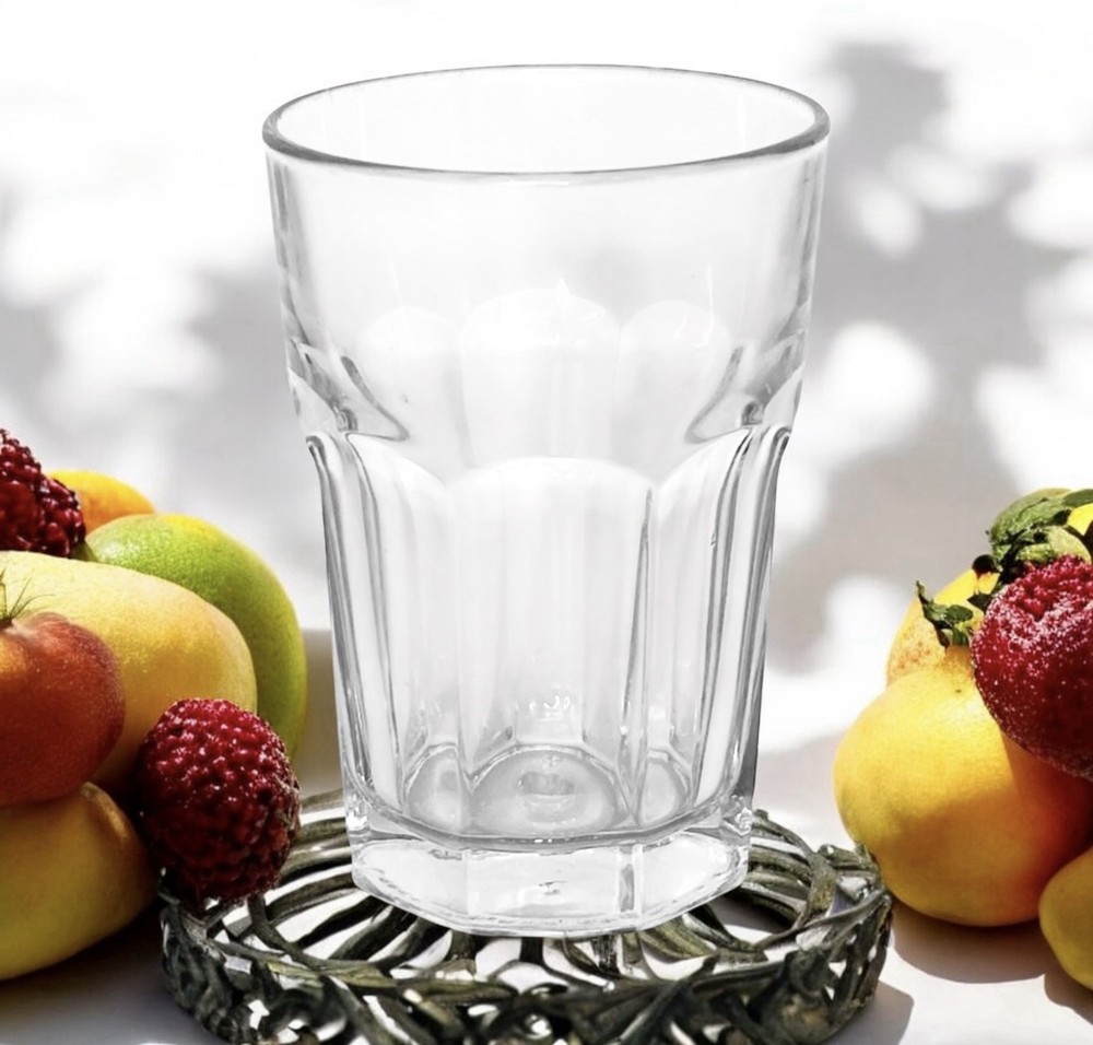 Libbey DuraTuff GIBRALTAR CLEAR 15244 Stackable 14 OZ Beverage Glass EUC