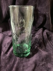 Vintage Libbey IRIS SPANISH GREEN Tumbler Cooler Glass 6 1/2″ Pre-Owned