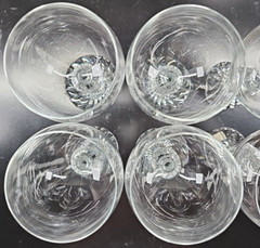 (6) Mikasa The Ritz Water Goblets Set Vintage Elegant Crystal Clear Stemware Lot