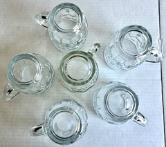 Set of 6 Arcoroc 20 oz Beer (or other) Mugs Clear Glass France Fast Shipping!