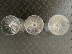 Lot of 6 Edinburgh Crystal Glasses Asst Sizes Scotland No Box Free Shipping