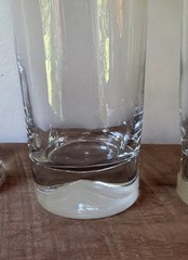 Clear Cylindrical Highball Glasses With Weighted Bottoms & Pinch Grip Set of 4