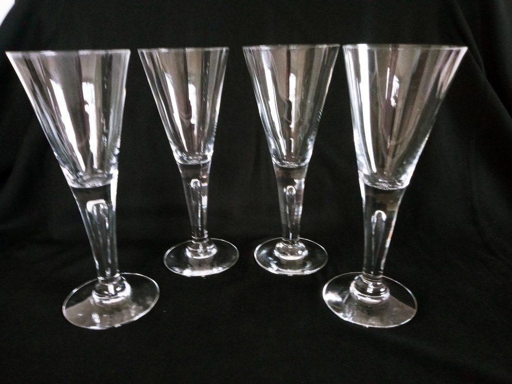 MCM 4 DARTINGTON SHARON WINE GLASSES TEARDROP STEM