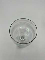 Iridescent Clear Wine Glass Goblet 6 1/2″ Tall Lot of 2
