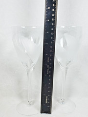 2 LENOX Crystal Made in USA Frosted Glass FANLIGHT Pattern 8 5/8″ Water Goblets