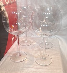 LENOX O2XYGEN Break-Resistant Balloon Glasses Oxygen Unbreakable Set of 4 in Box