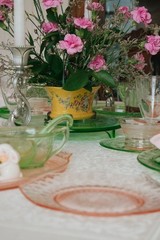 1950s ‘Boopie’ (Berwick) Footed Glasses | Etched Grape Vine Motif (Pair)
