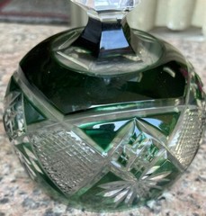 VAL ST. LAMBERT COLORED WINE GLASS SIGNED MINT