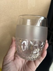Lens And Star Frosted Crystal Glass Container Vintage Glass Not Sure On Brand