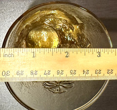 Set of 5 Vintage Assorted Amber Gold Tumblers Glasses See Description