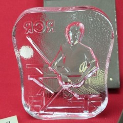 Vintage RCR Crystal Glass Blower Plaque/Block Limited Edition Italian Decor