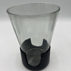 Vintage MCM Corning Glas-Snap II Smoke 12oz Tumblers Black Base Lightweight (6)