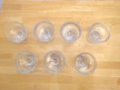 Swedish Handblown Holmegaard Crystal, Danish Ships pattern, vintage sherberts (7