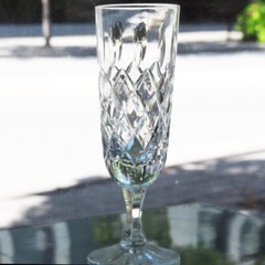 GAINSBOROUGH by Royal Brierley Crystal Flute Champagne 6.8″ tall made in England