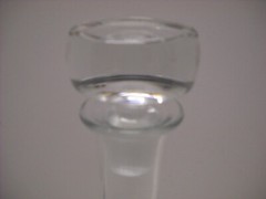 Vintage KROSNO Poland Glass Piston Shape Crystal Decanter with Stopper