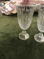 Set Of 2 Shannon Crystal By Godinger Sutton Place Iced Tea Glass Goblets 7 1/2”