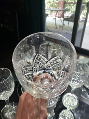 (1) Wine Claret Glass 7-3/4″ Goblet, Cut Crystal Edinburgh Montrose Signed