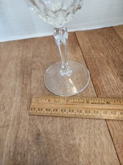 Set of 2 Luminarc Diamant Wine Glasses 6 3/4“ Tall Crystal USA 6 oz Capacity