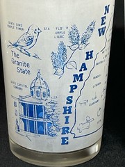 Set Of 2 “New Hampshire” Vintage HAZEL-ATLAS Small 4” Souvenir Glasses