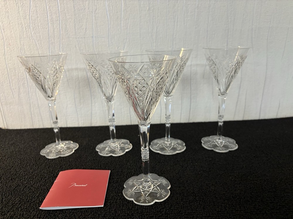 5 Wine Glasses Model Elbeuf Crystal From BACCARAT (Price Per Unit)