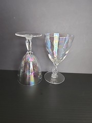 Fostoria Iridescent Shell Pearl Wine Goblets – Set of 2 Replacement Glasses