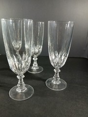 TIFFIN FRANCISCAN Carlyle ? Cut Crystal, 6in Wine Goblets Set 6 PERFECT