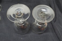 Rummer 19th Century Pair of Goblets 2 part Mold Pub Inn Barware #4