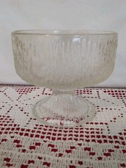 Vtg Indiana Glass Crystal Ice Sherbet Or Champagne Footed Glasses Set Of 4 MCM