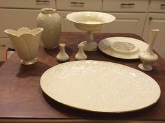LENOX USA 8 Pieces Vintage White Holiday Fine China Formal Serving Collection