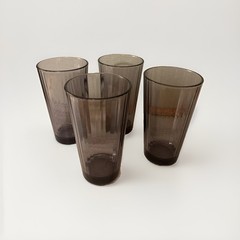 Vintage Circle ware Amethyst Tumblers 6” Set Of 4