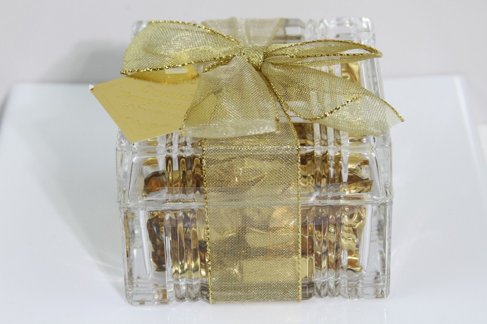 CRYSTAL TEMPTATIONS 24% PREMIUM CRYSTAL TRINKET BOX WITH CANDY 4″