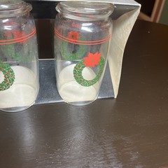 Vintage Libbey Holiday Wreath Drinking Glasses Set of 4 Christmas Theme JCPenny