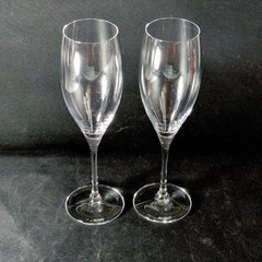 RIEDEL VINUM FLUTED CHAMPAGNE, Lead Free Crystal, 8 5/8″, 6 Oz, AUSTRIA, 2PCS